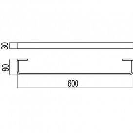 Держатель для полотенец Tres Loft-Tres 60 см золото 20023605OR