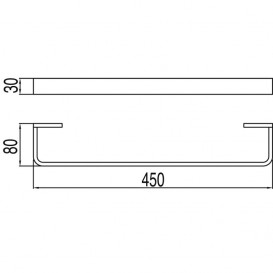 Держатель для полотенец Tres Loft-Tres 45 см настенный металл золото 20063604OR