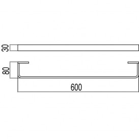 Держатель для полотенец Tres Loft-Tres 60 см настенный металл сталь 20063605AC