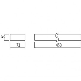 Тримач для рушників Tres Slim-Tres 450 мм настінний білий матовий 20263604BM