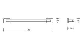 Тримач для рушників VBI Mars метал матове золото VBI-040107BG