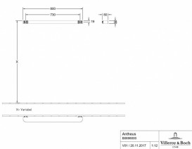 Держатель для полотенец Villeroy & Boch Antheus 80 см хром B0698000