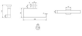 Тримач для рушників Villeroy & Boch Elements - Striking латунь матове золото TVA15200500076