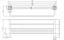Держатель для полотенец Villeroy & Boch Elements - Striking с полкой матовый черный TVA152006000K5