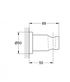 Держатель для ручного душа Grohe Rainshower фантомный черный 22117KF0