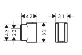 Тримач для ручного душу Hansgrohe Porter Fine бронза 28885140