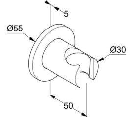 Тримач для ручного душу Kludi A-Qa збройова сталь PVD 65557N200