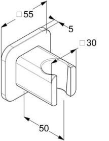 Тримач для ручного душу Kludi A-Qa брошурований нікель PVD 65558N500