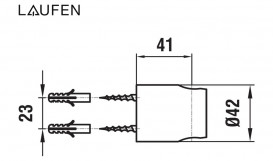 Тримач для ручного душу Laufen хром HF504709100000