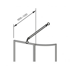 Держатель шторки Ravak длинный VSK2 металл белый B120000001