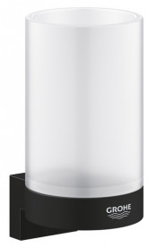 Тримач для склянки/дозатора рідкого мила Grohe Selection метал фантомний чорний 41217KF0