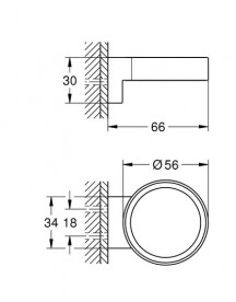 Тримач для склянки/дозатора рідкого мила Grohe Selection метал фантомний чорний 41217KF0