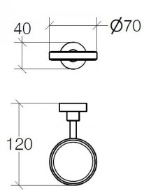 Тримач для склянки / мильниці / дозатора Lineabeta Baketo латунь чорний матовий 52011.22