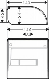 Тримач для туалетного паперу Axor Universal Circular з кришкою чорний матовий 42858670