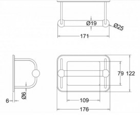 Тримач для туалетного паперу Burlington латунь золото A5 GOL