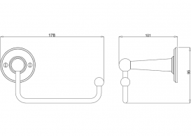 Тримач для туалетного паперу Burlington латунь хром A16 CHR