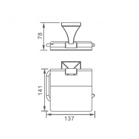 Держатель для туалетной бумаги Devit Classic с крышкой латунь хром 6040151