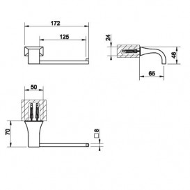 Тримач для туалетного паперу Gessi Mimi відкритий метал хром 33255031
