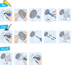 Держатель для туалетной бумаги Grohe QuickFix Start открытый металл черный матовый 412002430