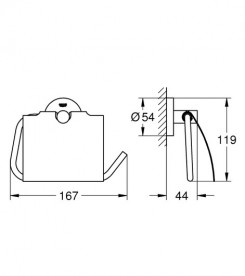 Держатель для туалетной бумаги Grohe QuickFix Start с крышкой металл хром 41179000
