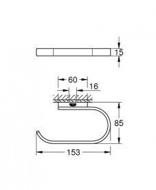 Тримач для туалетного паперу Grohe Selection відкритий метал фантомний чорний 41220KF0