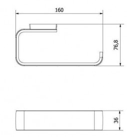 Тримач для туалетного паперу Haceka Aline P хром 1194609