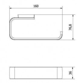 Держатель для туалетной бумаги Haceka Aline Mat Black черный матовый 1196898