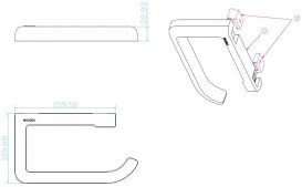Тримач для туалетного паперу Haceka Yoly відкритий пластик білий 1137994