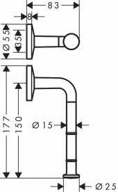 Держатель для туалетной бумаги Hansgrohe Axor Universal Circular металл матовый белый 42856700