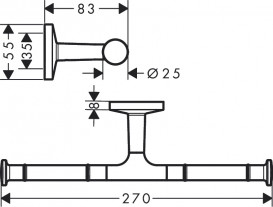 Держатель для туалетной бумаги Hansgrohe Axor Universal Circular двойной металл матовый белый 42857700