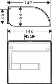 Тримач для туалетного паперу Hansgrohe Axor Universal Circular із кришкою матовий білий 42858700