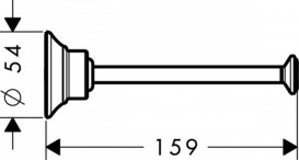 Держатель для туалетной бумаги Hansgrohe Axor Montreux без крышки шлифованный черный хром 42028340