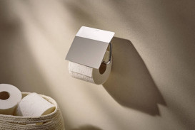 Держатель для туалетной бумаги Hansgrohe AddStoris S с крышкой металл хром 41783000