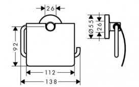 Держатель для туалетной бумаги Hansgrohe Logis хром 41723000