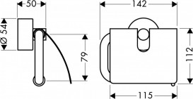 Держатель для туалетной бумаги Hansgrohe Axor Uno шлифованный никель 41538820