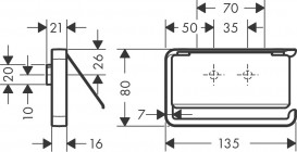 Тримач для туалетного паперу Hansgrohe Axor Universal Accessories чорний 42836350