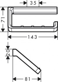 Тримач для туалетного паперу Hansgrohe Axor Universal Accessories хром 42846000