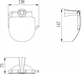 Держатель для туалетной бумаги Imprese Cuthna золото 140280 zlato