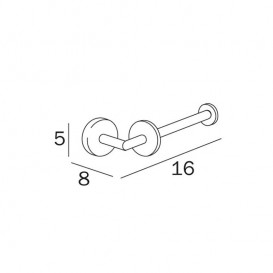 Тримач для туалетного паперу Inda Forum хром A36250 CR