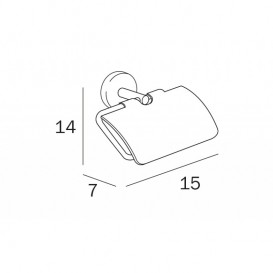Тримач для туалетного паперу Inda Forum з кришкою хром A36260 CR