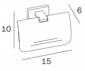 Тримач для туалетного паперу Inda Lea з кришкою хром A18260 CR