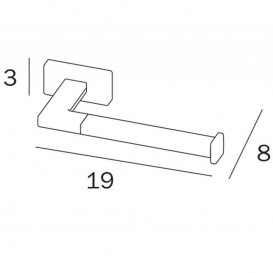 Тримач для туалетного паперу Inda Lea чорний матовий A1825A NE