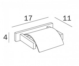 Тримач для туалетного паперу Inda Lea з кришкою чорний матовий A1826A NE