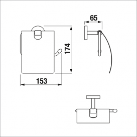 Тримач для туалетного паперу Jika Mio з кришкою хром H3837410040001