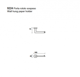 Держатель для туалетной бумаги Kerasan Nolita подвесной хром 922490