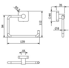 Держатель для туалетной бумаги Kludi Vela S брашированное золото PVD 25982N0