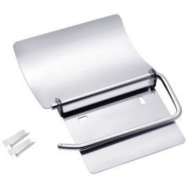 Тримач для туалетного паперу Kroner KRM Rizze-ACC302 з кришкою хром CV022903