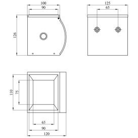 Тримач для туалетного паперу Kroner KRM Rizze-ACC300 з кришкою хром CV022902