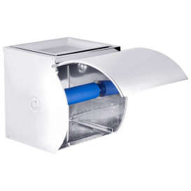 Тримач для туалетного паперу Kroner KRM Rizze-ACC300 з кришкою хром CV022902