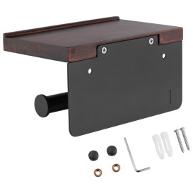 Держатель для туалетной бумаги Kroner KRP Graz-GRP3018 с полкой графит CV025287